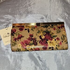 Patricia Nash Cauchy Antique Rose Leather Wallet Bnwt ML